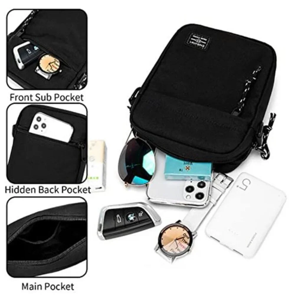 Small Crossbody Bag Shoulder Bag For Men, Women Mini Messenger Bag Water